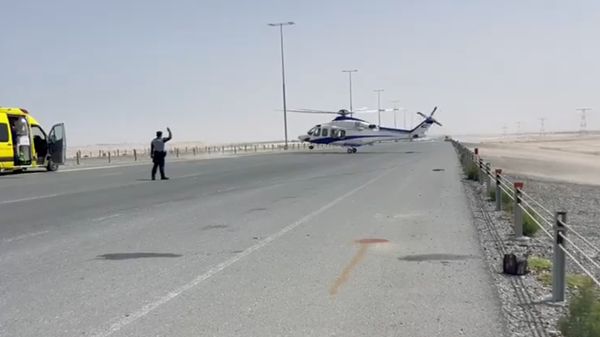 "الحرس الوطني" ينفذ عملية إخلاء طبي لمصاب تعرص لحادث مروري في "غياثي"