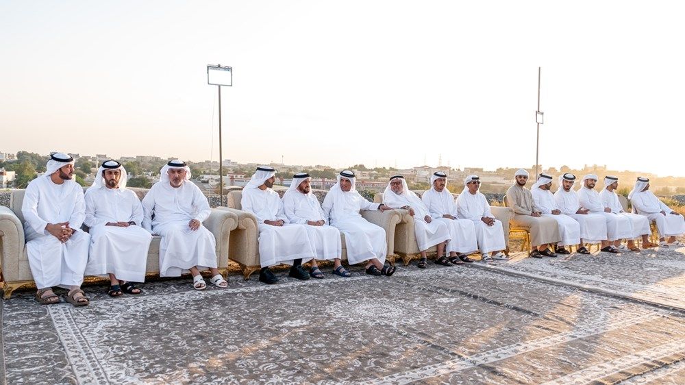 سعود بن صقر يقدم واجب العزاء في وفاة خالد بن سعود بن خالد القاسمي