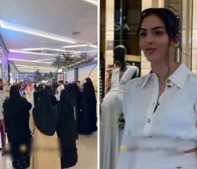 تراند اليوم : شاهد.. تجمهر فتيات حول "جورجينا" أثناء تسوقها في الرياض