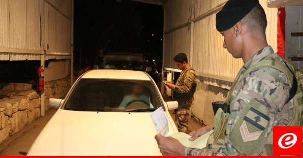 الجيش: تدابير أمنية وتوقيف أشخاص في منطقة الشمال
