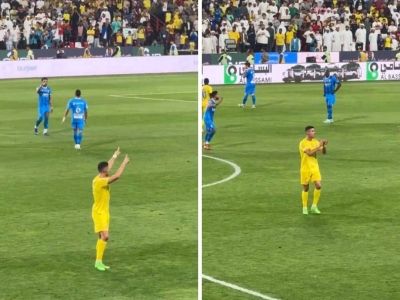 تراند اليوم : بعد تلقيه لكارت أحمر .. شاهد: رونالدو يطلب من الجمهور التصفيق للبليهي .. والأخير يأشر بيده برا!