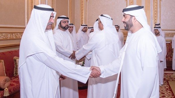 حمد الشرقي يستقبل المهنئين بعيد الفطر المبارك بحضور ولي عهد الفجيرة