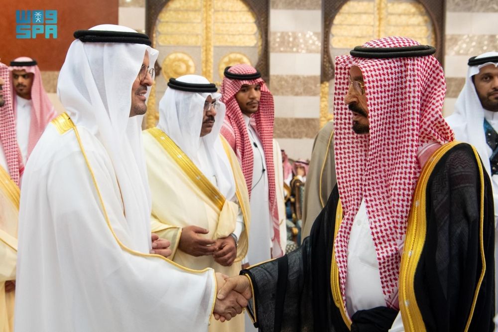 نيابة عن أمير منطقة مكة المكرمة.. الأمير سعود بن مشعل يستقبل المهنئين بعيد الفطر المبارك