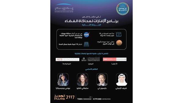 الطيار شريف الرميثي يشارك في ثاني دراسة ضمن برنامج الإمارات لمحاكاة الفضاء