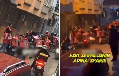 تراند اليوم : شاهد.. كيف انتقم شاب تركي من خطيبته بعد انفصالهما