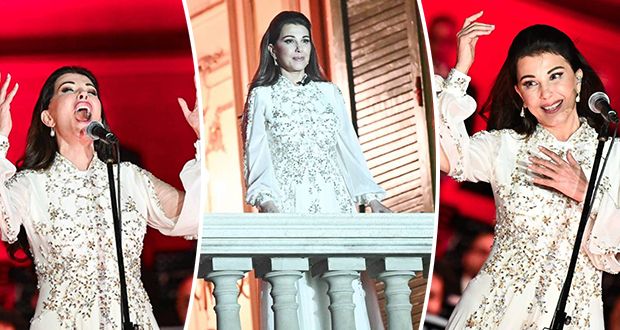 ماجدة الرومي تطلّ كالأميرات من قصر عابدين وتشدو بحب مصر