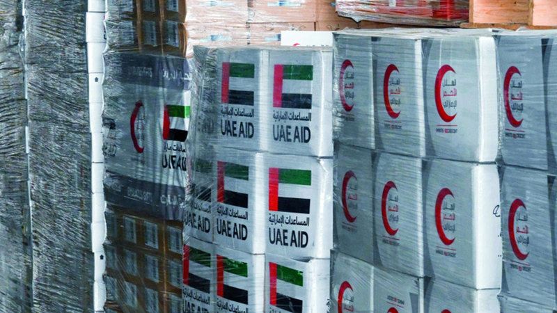 الامارات | الإمارات ترسل مئات الأطنان من المساعدات الغذائية إلى غزة