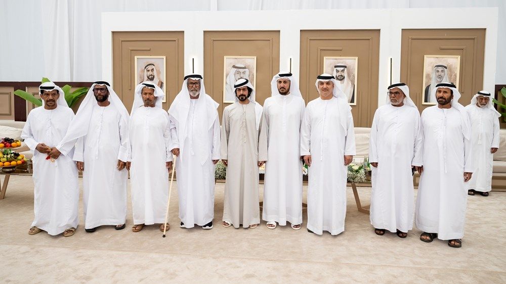 زايد بن حمدان بن زايد وخليفة بن طحنون يحضران حفل استقبال زفاف حميد الشامسي