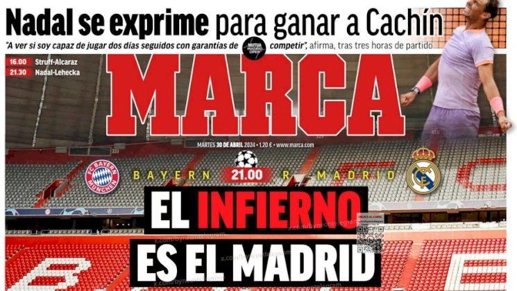 صحافة اسبانيا تدعم الملكي في مواجهة البايرن.. "الجحيم هو مدريد"