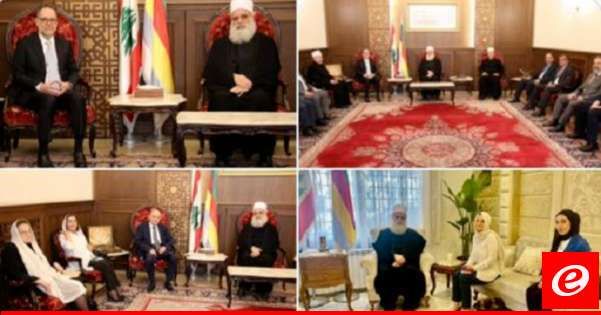 شيخ العقل عرض مع خير الدين لشؤون الطائفة والتقى زوارا