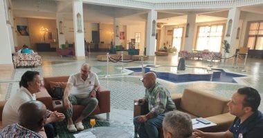 الزمالك يستقبل مراقب ومنسق مباراة نهضة بركان بنهائى الكونفدرالية.. صور