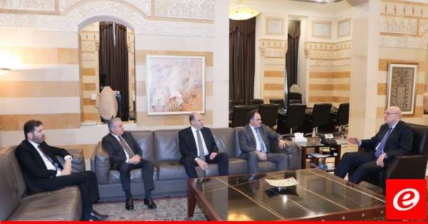 ميقاتي التقى وفدا من تكتل "لبنان القوي" واطلع من الشامي على نتائج زيارته لاميركا