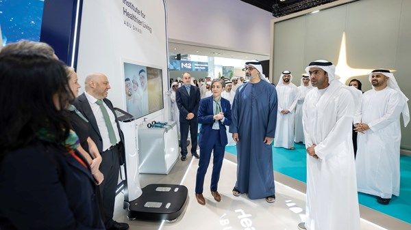 خالد بن محمد بن زايد يشهد افتتاح فعاليات النسخة الأولى من "أسبوع أبوظبي العالمي للرعاية الصحية"