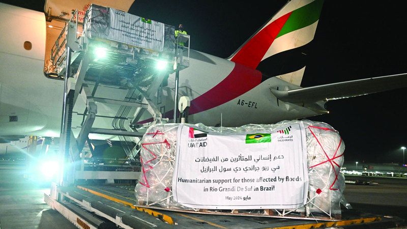 الامارات | الإمارات ترسل أول طائرة مساعدات إغاثية عاجلة لمتضرري الفيضانات في البرازيل