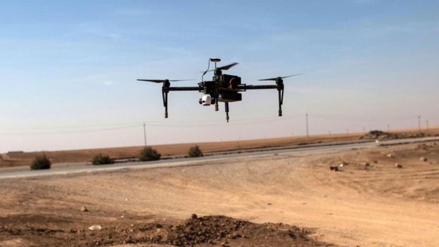 اسقاط مسيرتين في الفاو ومدفعية الجيش تقصف هذه المناطق