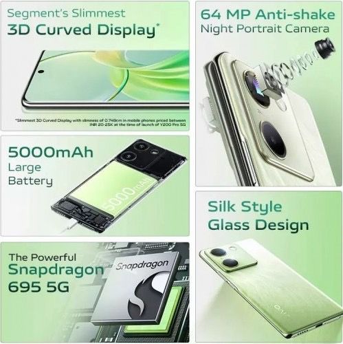 تكنولوجيا: هاتف vivo Y200 Pro يصل بمعالج Snapdragon 695 وشاشة OLED بتردد 120 هرتز