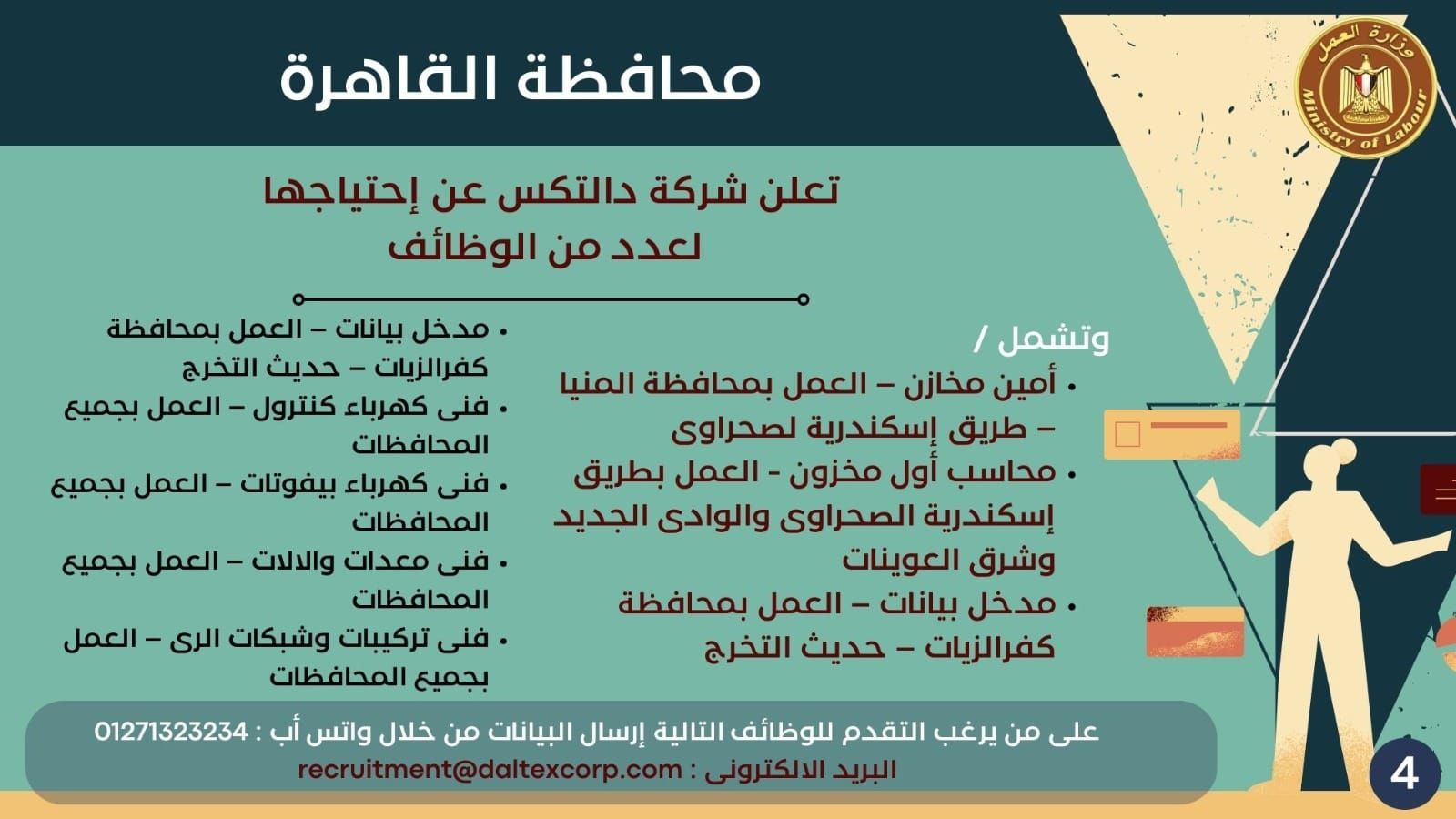 وظائف خالية بشركة دالتكس لجميع المؤهلات
