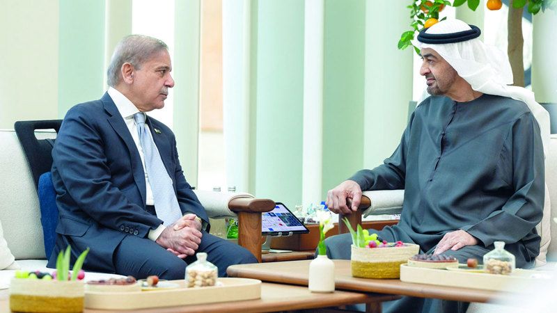 الامارات | رئيس الدولة ومحمد شهباز شريف يبحثان تعزيز علاقات التعاون