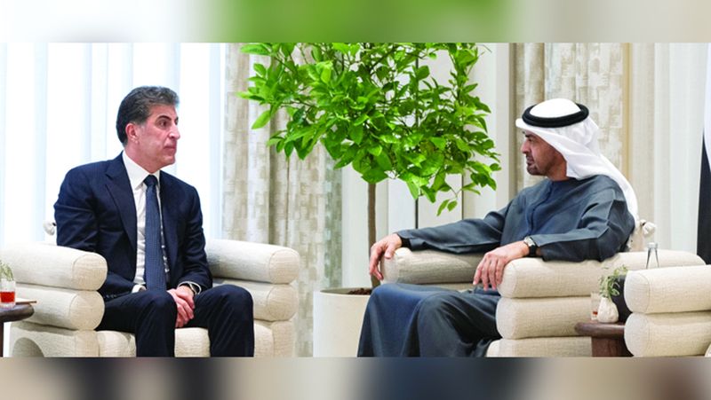 الامارات | محمد بن زايد يستقبل رئيس إقليم كردستان العراق