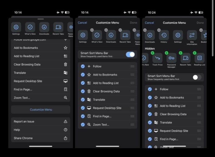 تكنولوجيا: ‏Chrome يتيح لأجهزة آيفون الآن تخصيص شريط القائمة والدائرة