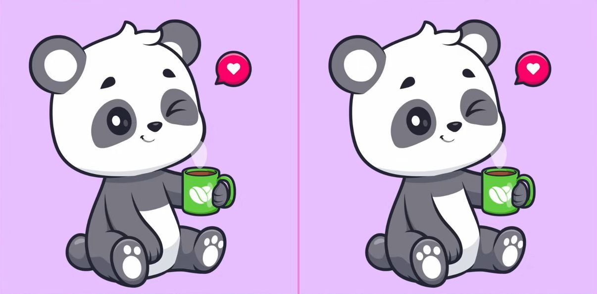 هل يمكنك اكتشاف 3 اختلافات في صورة الباندا خلال 7 ثوان