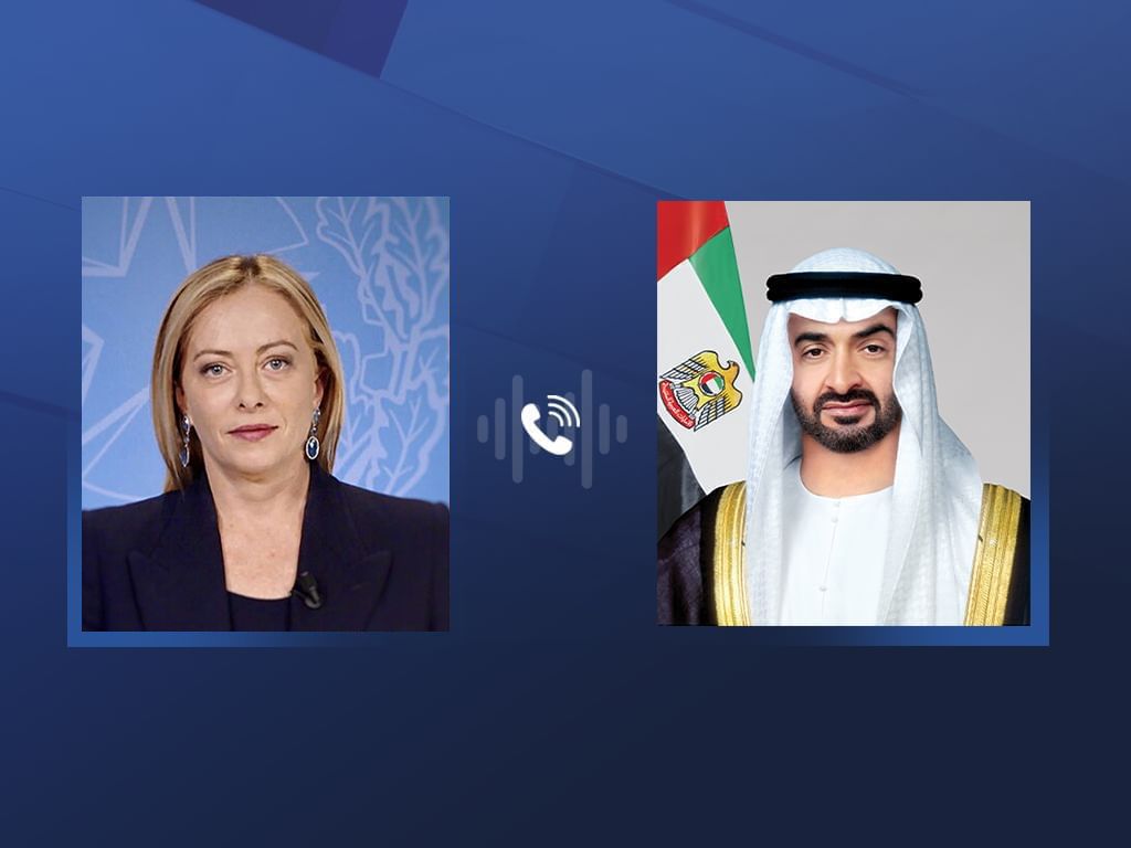 الامارات | رئيس الدولة يتلقى اتصالاً هاتفياً من رئيسة وزراء إيطاليا