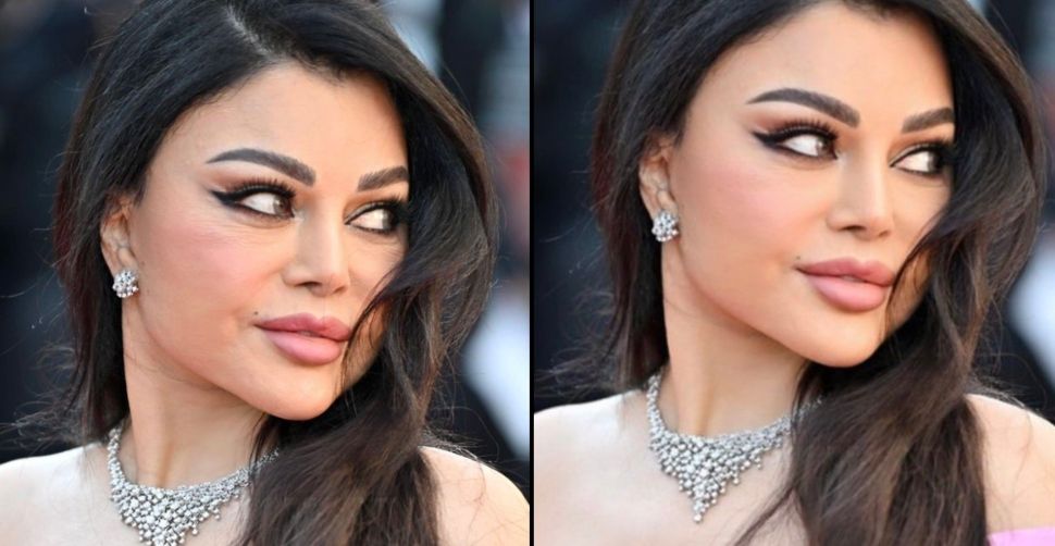 “بدون فوتوشوب”.. ملامح هيفاء وهبي الحقيقية في “كان” السينمائي حديث المنصّات