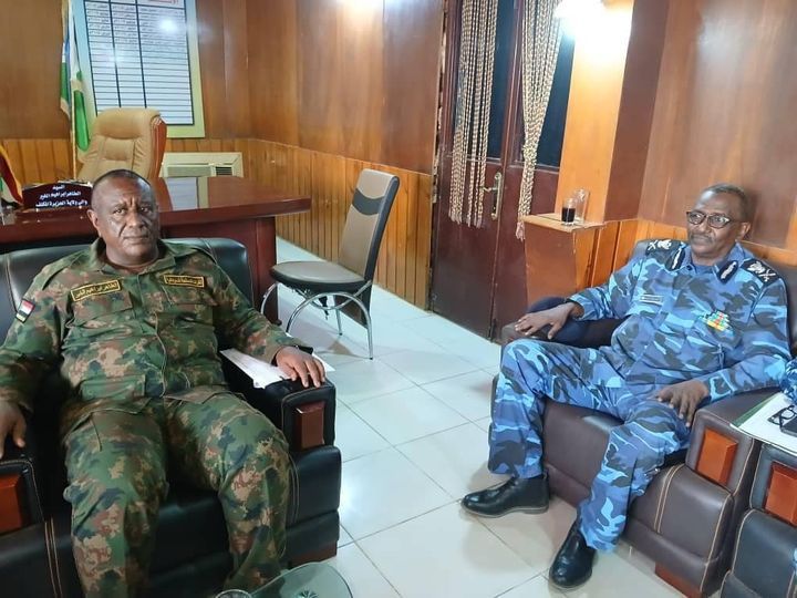 شرطة ولاية الجزيرة تستقبل اللواء شرطة عبد الإله علي احمد محمد