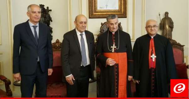 لودريان يلتقي البطريرك الراعي في بكركي