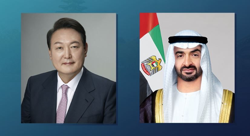 الامارات | جرت لسموه مراسم استقبال رسمية.. الرئيس الكوري يستقبل رئيس الدولة