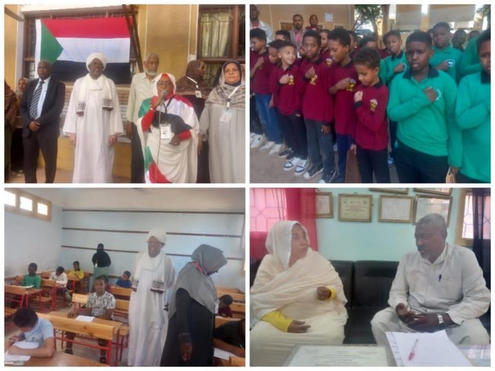 قنصل السودان بأسوان يقرع جرس بدء امتحانات الشهادة الابتدائية