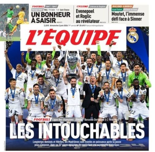 شاهد.. الصحف العالمية تتغنى بتتويج ريال مدريد بلقب دوري الأبطال للمرة 15