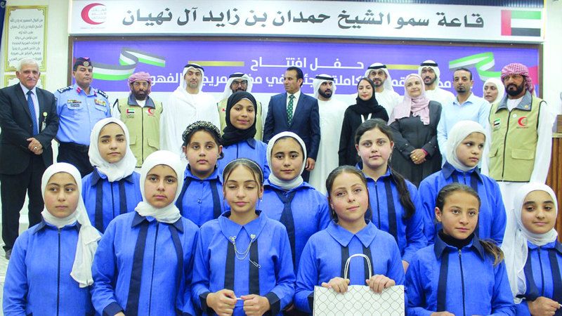 الامارات | تدشين «المدرسة الرقمية المتكاملة» في المخيم الإماراتي الأردني للاجئين السوريين