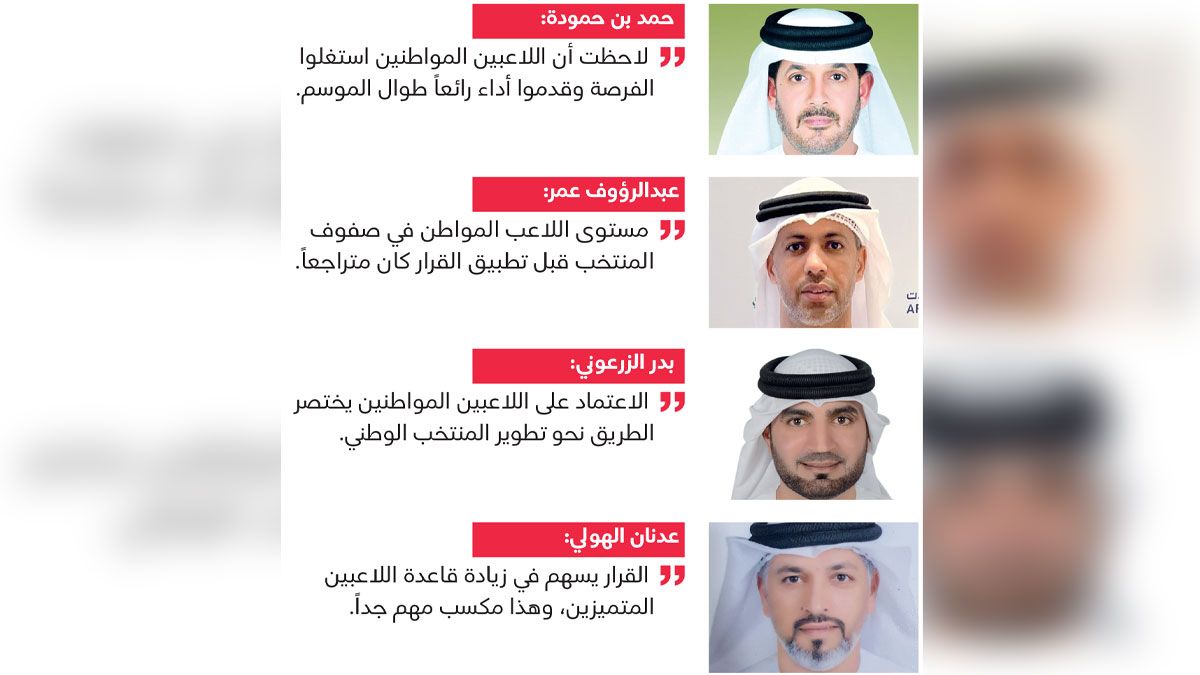 الامارات | رياضيون: حصر المشاركة في «الصالات» على اللاعب المواطن يخدم المنتخب