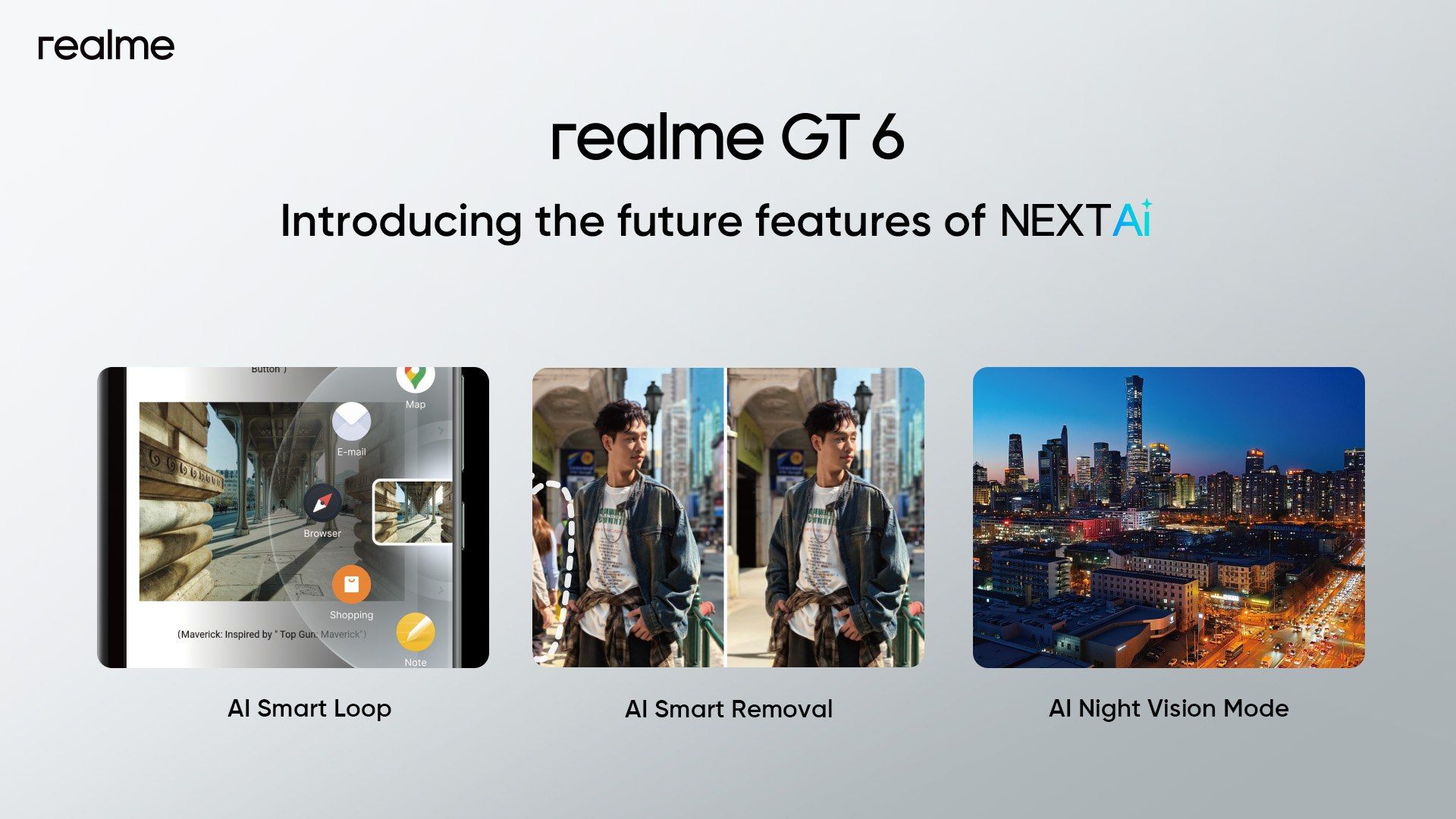 تكنولوجيا: ‏Realme تلمح إلى وضع الرؤية الليلية والإزالة الذكية مع جهاز GT 6