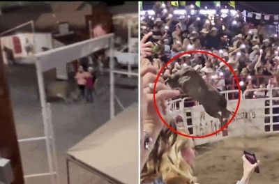 «رفعها في الهواء عدة مرات بقرنيه».. شاهد.. لحظة هجوم ثور على امرأة في ساحة مسابقات بأمريكا