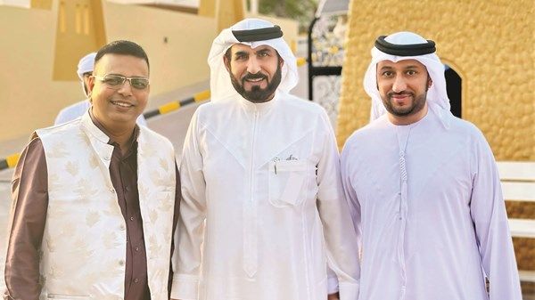 طالب بن صقر القاسمي يستقبل مدير عام شرطة غوجارات الهندية