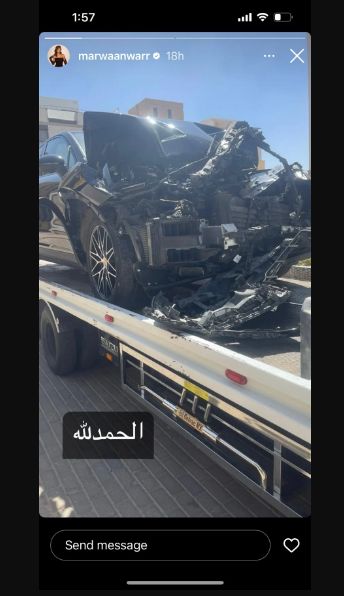 ربنا كتبلنا عمر جديد.. مروة أنور تنجو من حادث سير مروع