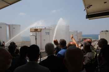 خطار شارك بوضع الحجر الأساس للمركز البرّي للدفاع المدني بعمشيت وتسلّم آلية إسعاف هبة لمركز جبيل