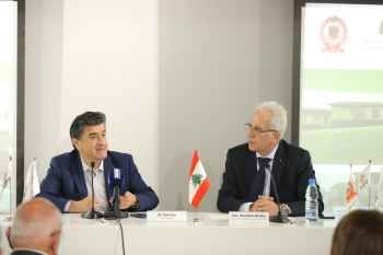 خطار شارك بوضع الحجر الأساس للمركز البرّي للدفاع المدني بعمشيت وتسلّم آلية إسعاف هبة لمركز جبيل