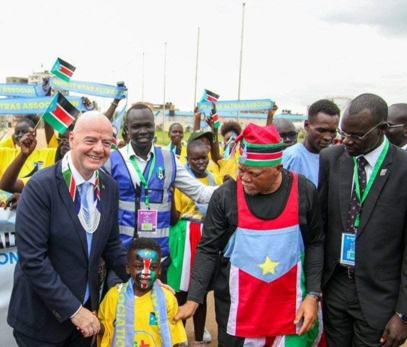 مباراة سيتذكرها التاريخ بحضور إنفانتينو.. السودان يهزم جنوب السودان بافتتاح ملعب جوبا