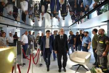 خطار شارك بوضع الحجر الأساس للمركز البرّي للدفاع المدني بعمشيت وتسلّم آلية إسعاف هبة لمركز جبيل