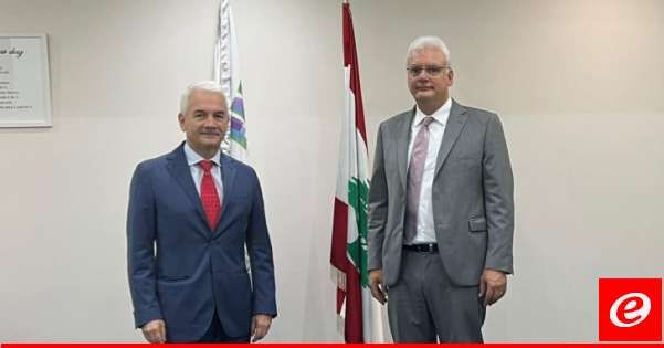 القرم بحث مع سفير ايطاليا في العلاقات الثنائية بين البلدين خصوصاً على صعيد قطاع الاتصالات