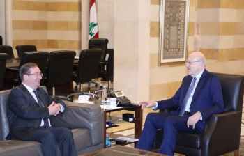 ميقاتي عرض الاوضاع العامة مع سفير قطر وبريطانيا واستقبل زوارا