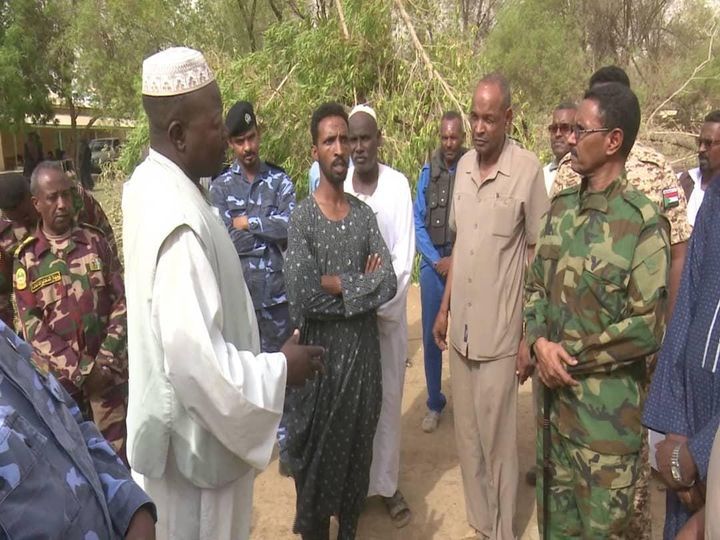 والي كسلا يقف على حجم اضرار العاصفة بمحلية اروما