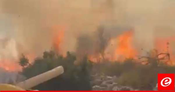 القصف الإسرائيلي أشعل حرائق واسعة في أحراج يارون وقطمون وصولًا إلى رميش