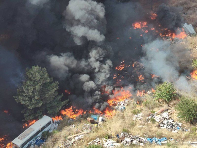 حزب الله يحرق موقعي المطلة والسماقة في تلال كفرشوبا المحتلة بالصواريخ