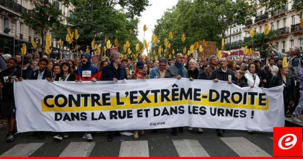تظاهرات ضد اليمين المتطرّف في فرنسا وتوترات في ائتلاف اليسار قبل أسبوعين من الانتخابات التشريعية