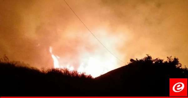 إخماد حريق شبّ إثر استعمال المفرقعات بمساحة شاسعة من الأعشاب والأشجار الحرجية في عيتات