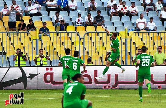 زيزو يهدر ركلة جزاء للزمالك والمصرى يواصل التقدم بهدف